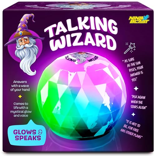 Ninja Blast Talking Wizard Wahrsager-Kristallkugel – einzigartige weiße Elefanten-Geschenke für Erwachsene und Kinder – Strumpffüller für Kinder von 8–12 Jahren – witzige Geschenkideen für Erwachsene, von Ninja Blast
