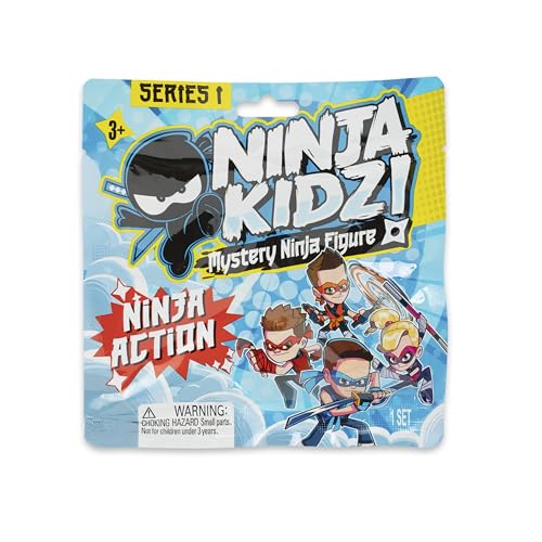 Ninja Kidz Mystery Ninja Figuren Mystery Set mit 9 Figuren zum Sammeln, offizielles Lizenzprodukt von Ninja kidz