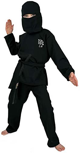 Ninja 2tlg mit Haube u Gürtel Kinder Kostüm Gr 140 von buy'n'get