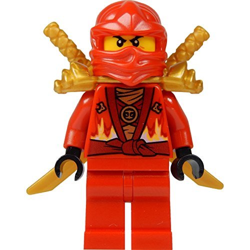 LEGO Ninjago: Minifigur Kai (roter Ninja) mit Schulterrüstung und zwei Katanas (Schwerter) LIMITED EDITION 2015 von LEGO