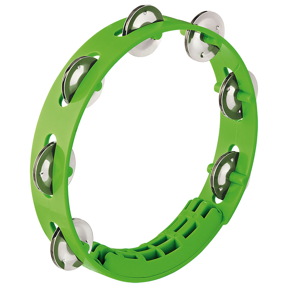 Nino 8" Grass-Green ABS Compact Tambourine Tambourin von Nino