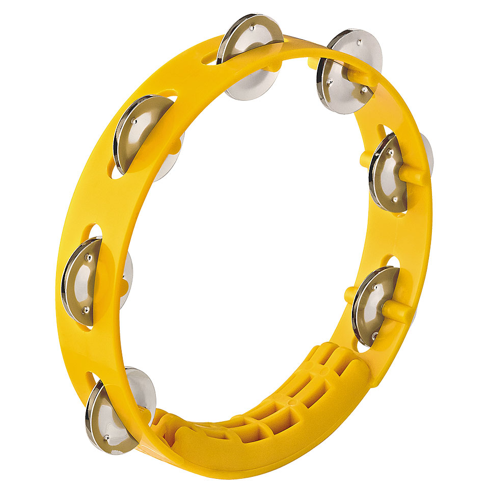 Nino NINO49Y 8" Yellow ABS Compact Tambourine Tambourin von Nino