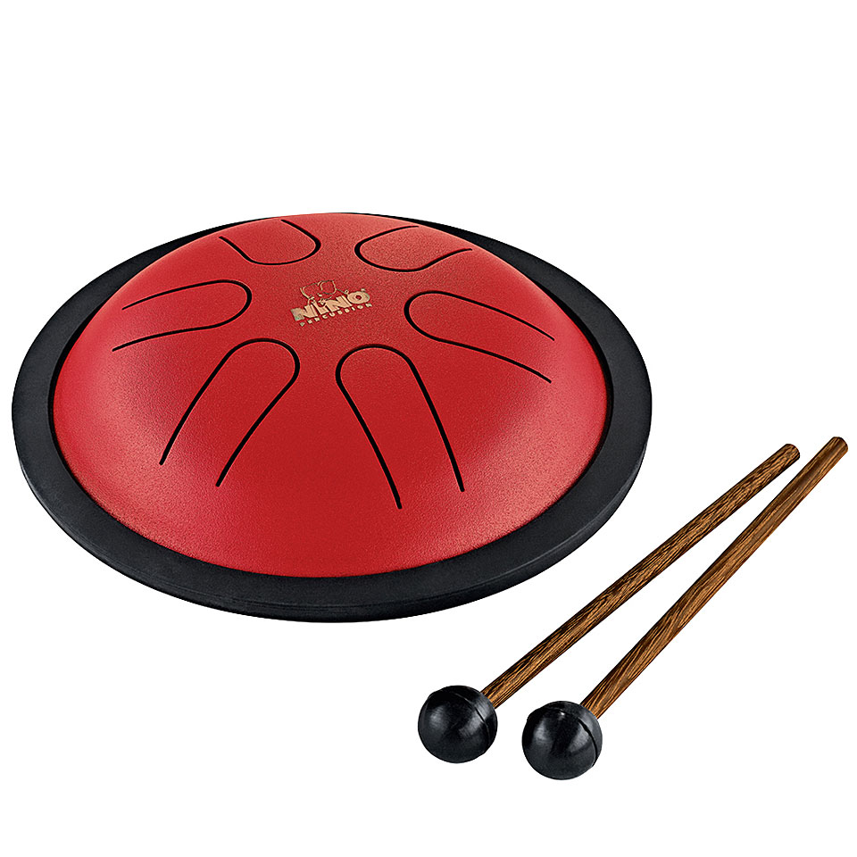 Nino Mini Melody 6" Steel Tongue Drum Red NINO980R Schlitztrommel Nino Mini Melody 6" Steel Tongue Drum Red NINO980R Schlitztrommel von Nino