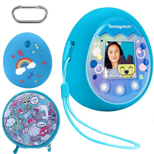 Silikon Hülle und Hartschalenkoffer kompatibel für Tamagotchi interaktive Virtuelles Haustierspielzeug, Silikon Schutzhülle und Aufbewahrung für Tamagotchi mit Handschlaufe Silikon Hülle und Hartschalenkoffer kompatibel für Tamagotchi interaktive Virtuelles Haustierspielzeug, Silikon Schutzhülle und Aufbewahrung für Tamagotchi mit Handschlaufe von Ninonly