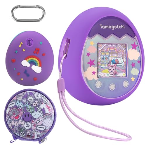 Silikon Hülle und Hartschalenkoffer kompatibel für Tamagotchi interaktive Virtuelles Haustierspielzeug, Silikon Schutzhülle und Aufbewahrung für Tamagotchi mit Handschlaufe Silikon Hülle und Hartschalenkoffer kompatibel für Tamagotchi interaktive Virtuelles Haustierspielzeug, Silikon Schutzhülle und Aufbewahrung für Tamagotchi mit Handschlaufe von Ninonly