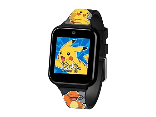 Euroswan-Pokemon Smartwatch für Kinder. (Kalender, Alarm, Stoppuhr, Fotos, Videos), Mehrfarbig (POK4231) von Nintendo