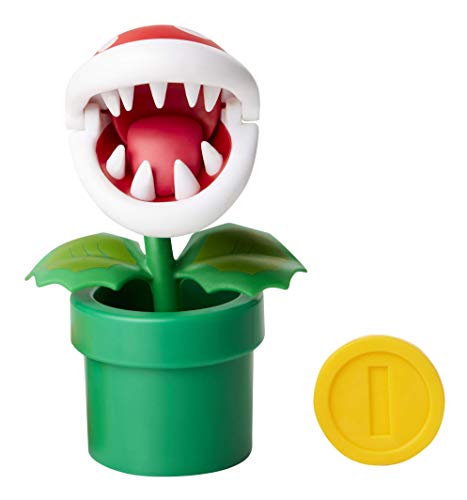 Jakks Pacific Nintendo-Figura Piranha Pflanze mit Fragebox, Mehrfarbig, 10 cm (72632) von World of Nintendo