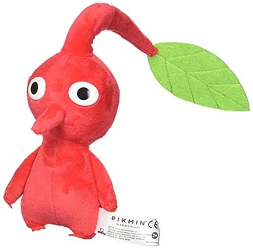 Nintendo Red Pikmin Plüschtier, 18 cm, offizielles San-Ei-Lizenzprodukt von Nintendo