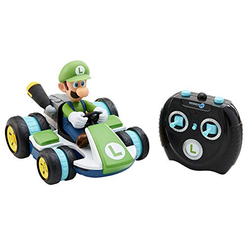 Nintendo SUPER MARIO Kart Luigi RC Racer, 2,4 GHz mit voll funktionsfähiger Lenkung für 360° Drehungen Luigi Race RC Auto Mehrfarbig von World of Nintendo