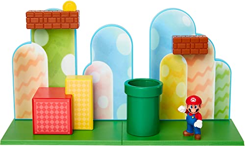 Nintendo SUPER MARIO Spielset - Eichenhain - inkl. 6cm Mario Figur, 85991-4L-PKR1 von Nintendo