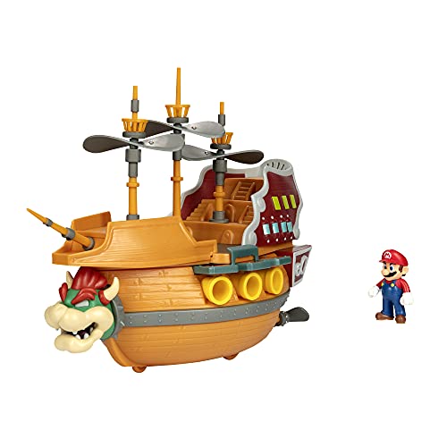 Nintendo Super Mario Deluxe Spielset - Bowser´Schiff - inkl. 5 Figuren 6,5 cm & 4 Zubehör von Nintendo