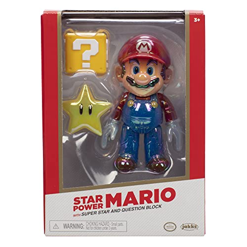 Nintendo Super Mario Figur Mario w/Star in Sammlerbox, 10 cm von Nintendo