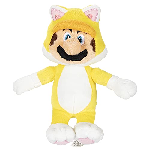 Nintendo SUPER MARIO Plüsch, 18 cm - Mario im gelben Katzenkostüm von Nintendo