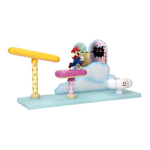 Nintendo Super Mario Spielset - Wolken Welt - inkl. 6cm Mario Figur, Bunt von Super Mario