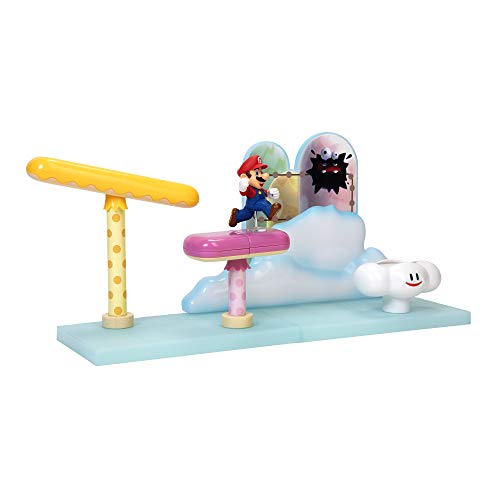 Nintendo Super Mario Spielset - Wolken Welt - inkl. 6cm Mario Figur, Bunt von Nintendo