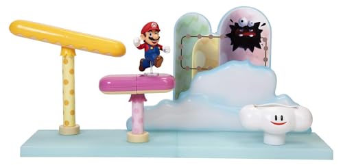 Nintendo Super Mario Spielset - Wolken Welt - inkl. 6cm Mario Figur, Bunt von Super Mario