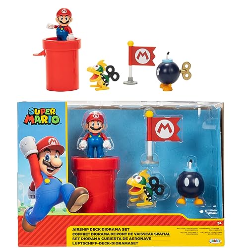 Super Mario Nintendo Diorama Flugzeug mit Figuren und Zubehör von Super Mario