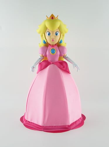 Super Mario Bros Prinzessin Pfirsich artikulierte Puppe von Jakks Pazifik, offiziell lizenziert, posierbar mit ikonischen Kleid & Krone - Sehr detailliertes Geschenk von Nintendo