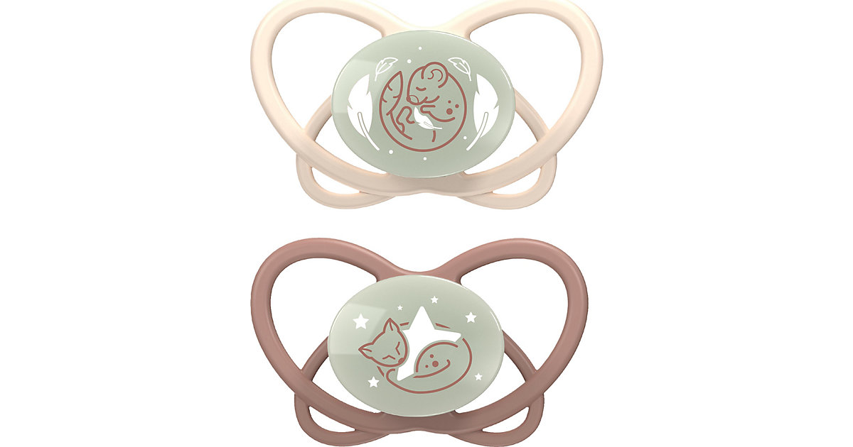"nip® first moments Schnuller ""My Butterfly Night"" 16-32 Monate, braun" von Nip