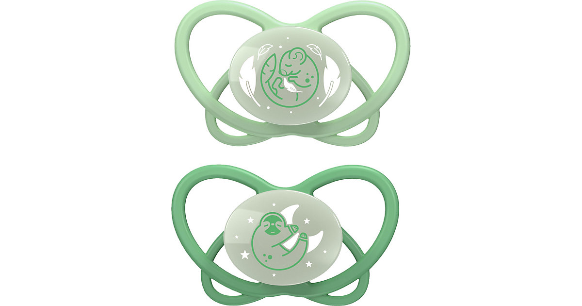 "nip® first moments Schnuller ""My Butterfly Night"" 5-18 Monate, grün" Gr. 2 von Nip