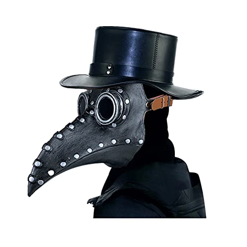 Nircho Pest Doktor Maske Halloween Scary Lange Nase Vogel Schnabel Pestmaske Plague Doctor Mask Steampunk Schnabelmaske Schwarz Niet Requisiten für Halloween Party Arzt Kopfmaske Masquerade Cosplay Nircho Pest Doktor Maske Halloween Scary Lange Nase Vogel Schnabel Pestmaske Plague Doctor Mask Steampunk Schnabelmaske Schwarz Niet Requisiten für Halloween Party Arzt Kopfmaske Masquerade Cosplay von Nircho