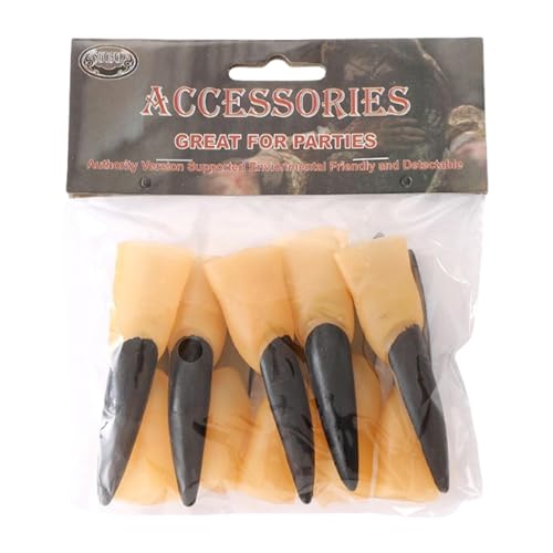 Nishiyuenyi 10 Stücke Halloween Hexen Nägel Falsche Nägel Lange Schwarze DIY Deko Krallen für Kostümpartys Gruselige Accessoires Und Maskenbälle, 2 cm X 9 cm Nishiyuenyi 10 Stücke Halloween Hexen Nägel Falsche Nägel Lange Schwarze DIY Deko Krallen für Kostümpartys Gruselige Accessoires Und Maskenbälle, 2 cm X 9 cm von Nishiyuenyi
