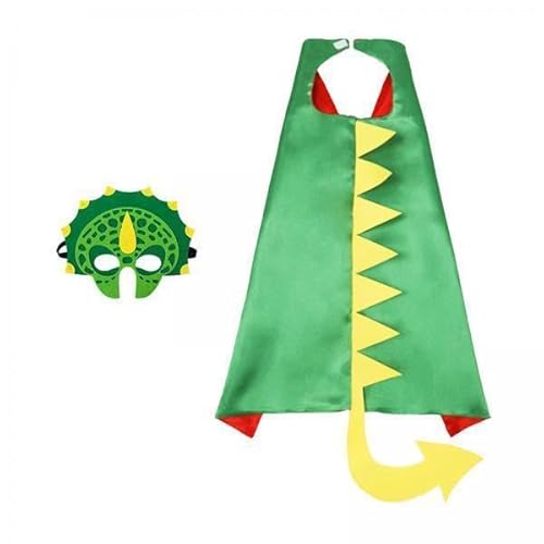 Nishiyuenyi 2 X Dinosaurier Kostüm, Umhang, Maske, Halloween Umhang, Filmthema Party, Robe, Cosplay Zubehör Zum Anziehen, Rollenspiele, Maskenbälle, Kinderkarneva Nishiyuenyi 2 X Dinosaurier Kostüm, Umhang, Maske, Halloween Umhang, Filmthema Party, Robe, Cosplay Zubehör Zum Anziehen, Rollenspiele, Maskenbälle, Kinderkarneva von Nishiyuenyi