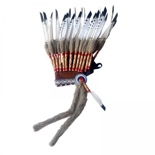 Nishiyuenyi 2 X Indianerhut, Kopfbedeckung, Federkopfschmuck, Kostüm, Herren/Damen, Stirnband, Kopfbedeckung für Kostüm, Maskerade, Halloween, Show, Cosplay Nishiyuenyi 2 X Indianerhut, Kopfbedeckung, Federkopfschmuck, Kostüm, Herren/Damen, Stirnband, Kopfbedeckung für Kostüm, Maskerade, Halloween, Show, Cosplay von Nishiyuenyi