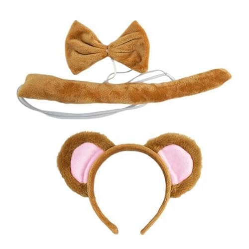 Nishiyuenyi 2 X Tier Stirnbänder mit Schwanzschleife, Haarband für Erwachsene Und Kinder, Plüsch Affen Kostüm, Foto Requisiten, Cartoon Anziehspielzeug für Auftri Nishiyuenyi 2 X Tier Stirnbänder mit Schwanzschleife, Haarband für Erwachsene Und Kinder, Plüsch Affen Kostüm, Foto Requisiten, Cartoon Anziehspielzeug für Auftri von Nishiyuenyi