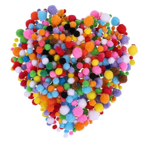 Nishiyuenyi 240 Stück Pompons Kunsthandwerk DIY Basteln Kreative Projekte Weiche Bälle für Dekoration Schule Feiern Weihnachtsdekoration, Style A von Nishiyuenyi