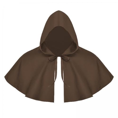 Nishiyuenyi 2xHalloween Umhang Hexencape Cosplay Unisex Party Gothic Schal Requisiten Mittelalterlicher Umhang mit Kapuze für Kostüm Bühnenauftritt von Nishiyuenyi