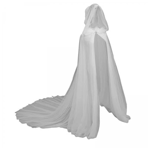 Nishiyuenyi 2xKapuzenmantel Bodenlang Weich Universal für Karneval Hochzeit Weiß Nishiyuenyi 2xKapuzenmantel Bodenlang Weich Universal für Karneval Hochzeit Weiß von Nishiyuenyi
