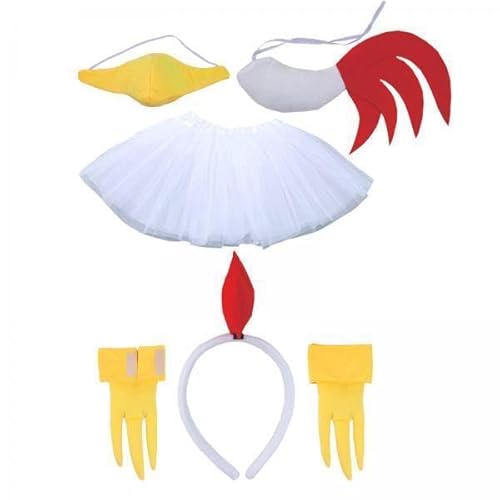 Nishiyuenyi 3 X Osterhühnerkostüme, 3D Tierkostüm mit Huhn, Süßes Tierkostüm Zum Anziehen, Bauernhoftier Kostüm Zubehör für Partys Und Feiertage für Kinder von Nishiyuenyi