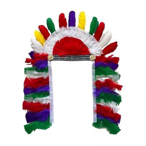 Nishiyuenyi 5 X Federkopfschmuck, Stirnband für Erwachsene Und Kinder, Kopfschmuck für Häuptling, Indianer Kopfschmuck, Kopfbedeckung für Cosplay, Maskerade Nishiyuenyi 5 X Federkopfschmuck, Stirnband für Erwachsene Und Kinder, Kopfschmuck für Häuptling, Indianer Kopfschmuck, Kopfbedeckung für Cosplay, Maskerade von Nishiyuenyi
