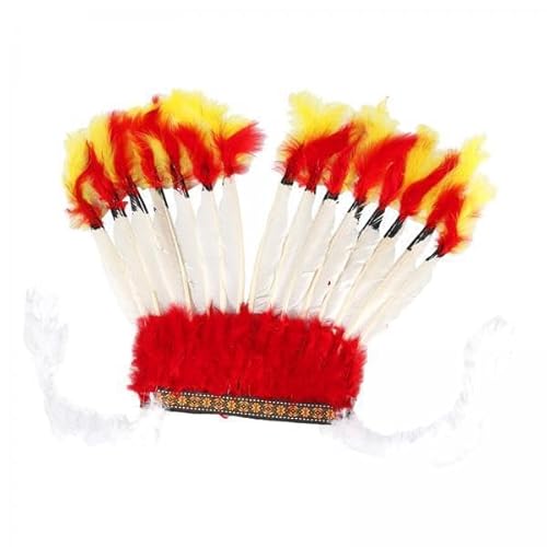 Nishiyuenyi 6 X Federkopfschmuck, Kopfbedeckung, Dekoration, Stirnband, Amerikanischer Häuptling, Indianerhut für Cosplay, Maskerade, Halloween, Karneval, Tanzsho Nishiyuenyi 6 X Federkopfschmuck, Kopfbedeckung, Dekoration, Stirnband, Amerikanischer Häuptling, Indianerhut für Cosplay, Maskerade, Halloween, Karneval, Tanzsho von Nishiyuenyi