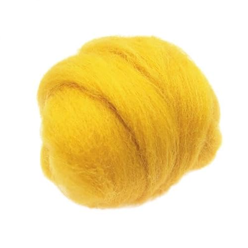 Nishiyuenyi 6xHandmade 10g Wolle Roving Fibre für Filzen Materialien Gelb von Nishiyuenyi