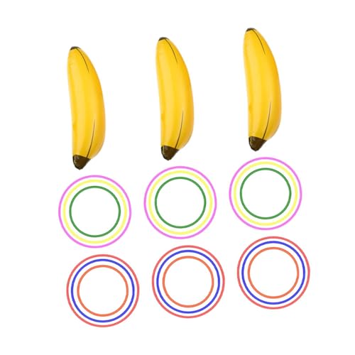 Nishiyuenyi Aufblasbarer Bananenring Wurfspiel für Gartenparty Und Geburtstag, 3 Aufblasbare Bananen Nishiyuenyi Aufblasbarer Bananenring Wurfspiel für Gartenparty Und Geburtstag, 3 Aufblasbare Bananen von Nishiyuenyi