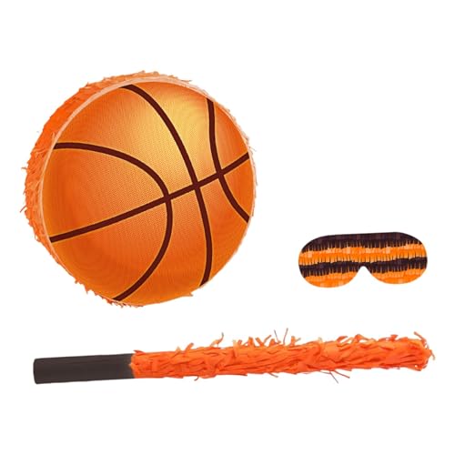 Nishiyuenyi Basketball Piñata mit Einfacher Aufhängung Und Blindfold für Sportliche Feste Und Kinderaktivitäten von Nishiyuenyi