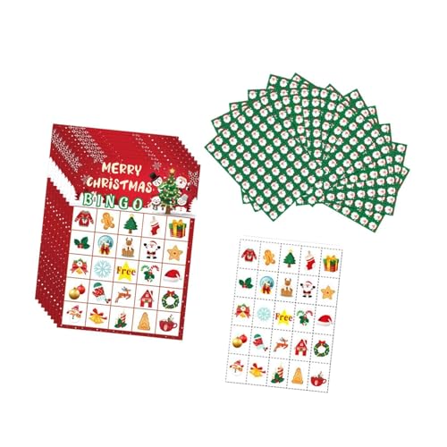 Nishiyuenyi Bingo Karten für Die Winterzeit, 24 Karten für Weihnachts Bingo, Spielkarten für Große Gruppen Und Partys Nishiyuenyi Bingo Karten für Die Winterzeit, 24 Karten für Weihnachts Bingo, Spielkarten für Große Gruppen Und Partys von Nishiyuenyi