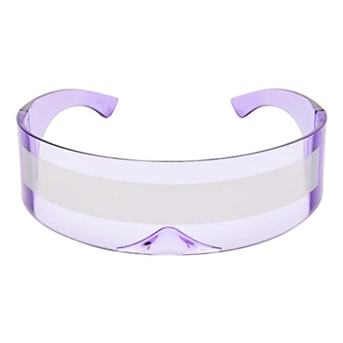 Nishiyuenyi Futuristische Sonnenbrille Monoblock Visor Cosplay Brille Brillengestell Spiegelglas für Erwachsene Und Kinder bei Fasching Halloween von Nishiyuenyi