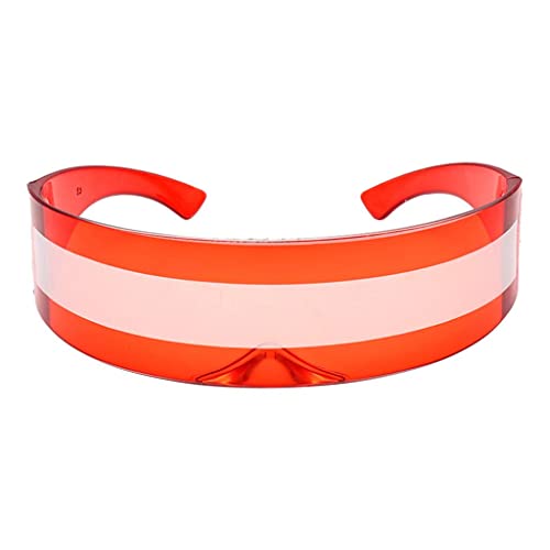 Nishiyuenyi Futuristische Sonnenbrille Roboterbrille Monoblock Brillengestell Spiegelglas für Erwachsene Und Kinder bei Kinderfest Kostümfoto Fasching von Nishiyuenyi