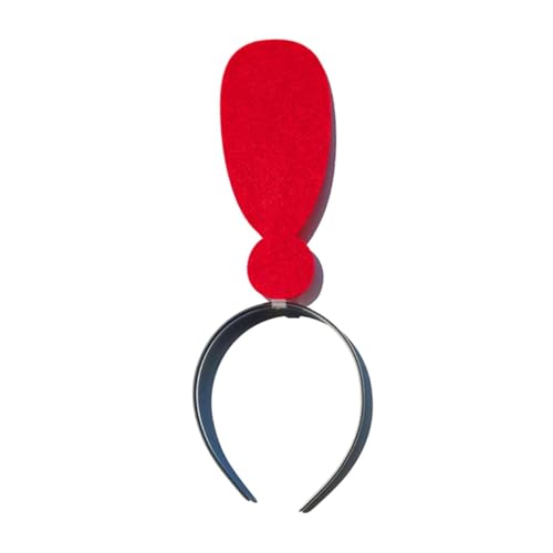 Nishiyuenyi Haar Accessoires für Feiern, Stirnbänder, Kopfbedeckungen, Weihnachts Haarreif für Anlässe, Ausrufezeichen Rot von Nishiyuenyi