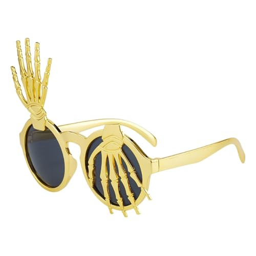 Nishiyuenyi Halloween Brille Lustige Party Brillen Verkleidungsaccessoire Leicht Und Bequem für Kostümpartys Feste Und Dekoration, Gold von Nishiyuenyi