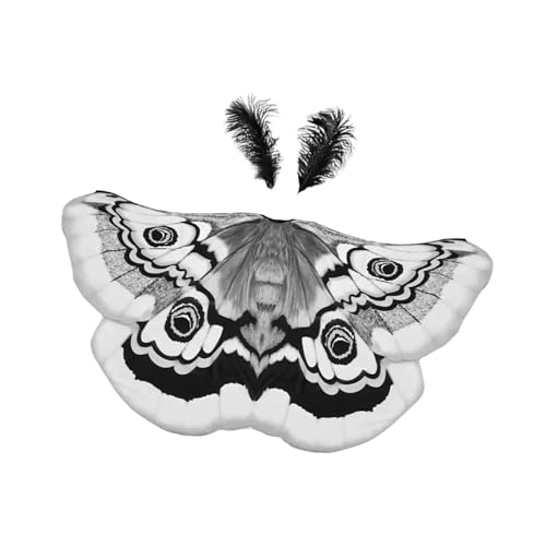 Nishiyuenyi Halloween Cape Schmetterlingsflügel Kostüm Fancy Dress Polyester Leicht Vielseitig für Rollenspiel Bühnenauftritte Geburtstagsfeiern, Grau Nishiyuenyi Halloween Cape Schmetterlingsflügel Kostüm Fancy Dress Polyester Leicht Vielseitig für Rollenspiel Bühnenauftritte Geburtstagsfeiern, Grau von Nishiyuenyi