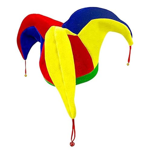 Nishiyuenyi Halloween Clown Hut Mardi Gras Hut mit Glocken Neuheit Multicolor Kopfbedeckung Nishiyuenyi Halloween Clown Hut Mardi Gras Hut mit Glocken Neuheit Multicolor Kopfbedeckung von Nishiyuenyi