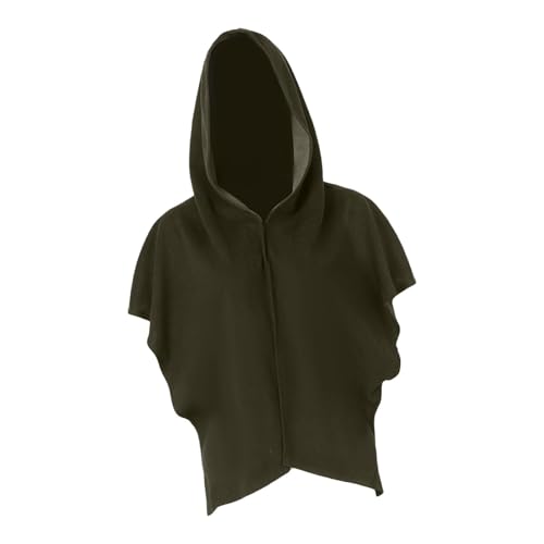 Nishiyuenyi Halloween Grim Cowl Unisex Umhang mit Frontverschluss Und Vintage Design für Erwachsene Und Kostümpartys, Dunkelgrün Nishiyuenyi Halloween Grim Cowl Unisex Umhang mit Frontverschluss Und Vintage Design für Erwachsene Und Kostümpartys, Dunkelgrün von Nishiyuenyi