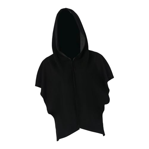 Nishiyuenyi Halloween Grim Cowl Unisex Umhang mit Frontverschluss Und Vintage Design für Erwachsene Und Kostümpartys, Schwarz von Nishiyuenyi