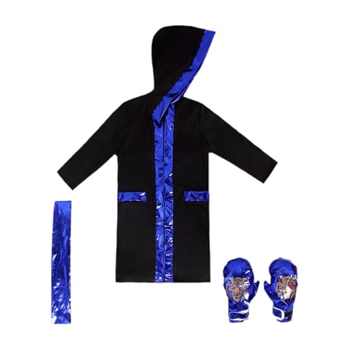 Nishiyuenyi Halloween Kinder Boxkostüm Als Geburtstagsgeschenk, Vielseitiges Rollenspiel Outfit, Black Blue S to M Nishiyuenyi Halloween Kinder Boxkostüm Als Geburtstagsgeschenk, Vielseitiges Rollenspiel Outfit, Black Blue S to M von Nishiyuenyi