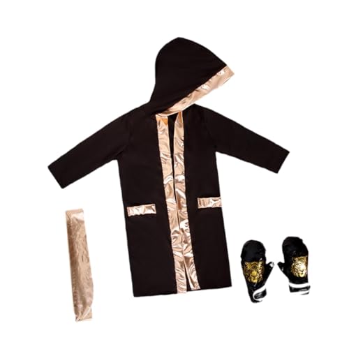 Nishiyuenyi Halloween Kinder Boxkostüm Als Geburtstagsgeschenk, Vielseitiges Rollenspiel Outfit, Black Gold S to M Nishiyuenyi Halloween Kinder Boxkostüm Als Geburtstagsgeschenk, Vielseitiges Rollenspiel Outfit, Black Gold S to M von Nishiyuenyi