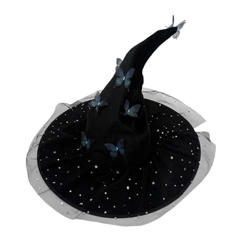 Nishiyuenyi Hexenhut, Hexen-Outfit-Accessoires, für Cosplay, Halloween-Party, Blau Nishiyuenyi Hexenhut, Hexen-Outfit-Accessoires, für Cosplay, Halloween-Party, Blau von Nishiyuenyi